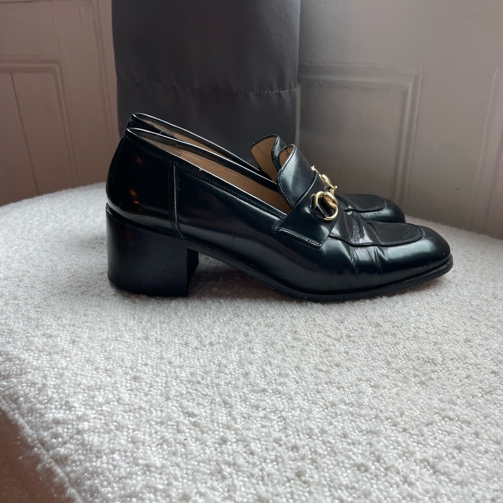 Vintage Gucci Horsebit heeled loafer